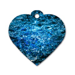 Water Color Blue Dog Tag Heart (two Sides) by FunnyCow