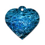 Water Color Blue Dog Tag Heart (Two Sides) Front