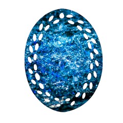 Water Color Blue Oval Filigree Ornament (two Sides) by FunnyCow