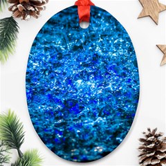 Water Color Navy Blue Ornament (oval) by FunnyCow