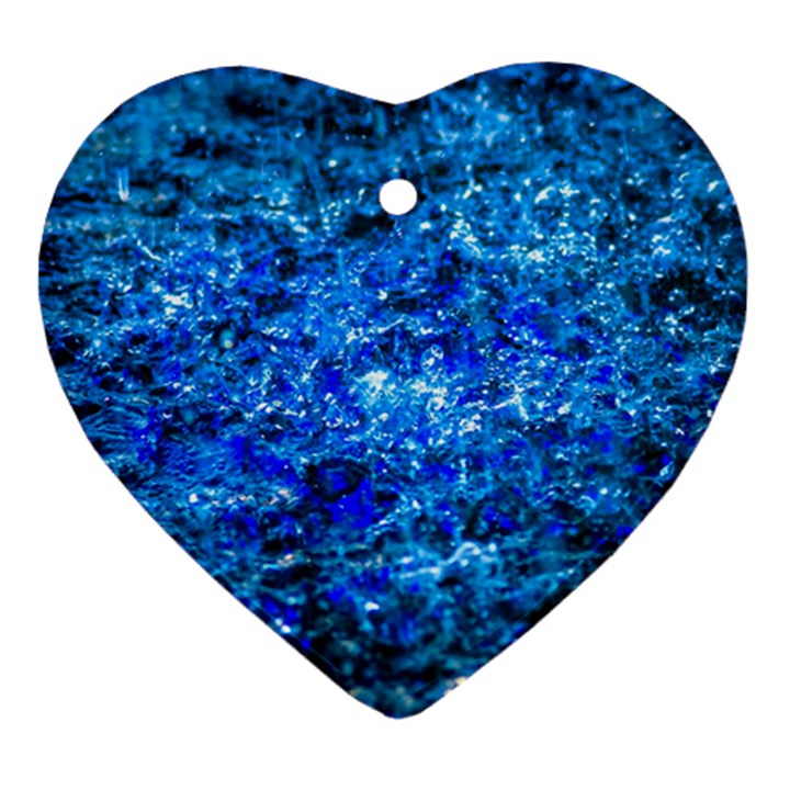 Water Color Navy Blue Ornament (Heart)