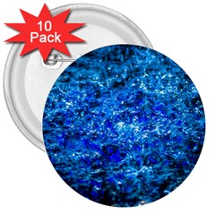 Water Color Navy Blue 3  Buttons (10 pack) 