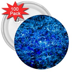 Water Color Navy Blue 3  Buttons (100 pack) 