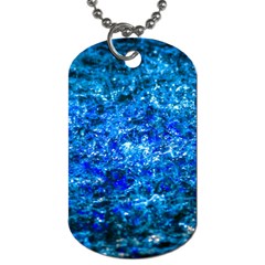 Water Color Navy Blue Dog Tag (One Side)