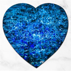 Water Color Navy Blue Jigsaw Puzzle (Heart)