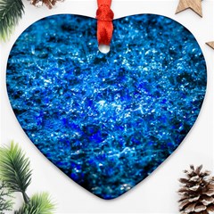 Water Color Navy Blue Heart Ornament (two Sides) by FunnyCow