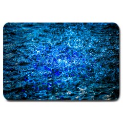 Water Color Navy Blue Large Doormat  by FunnyCow