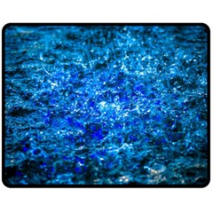 Water Color Navy Blue Fleece Blanket (Medium) 