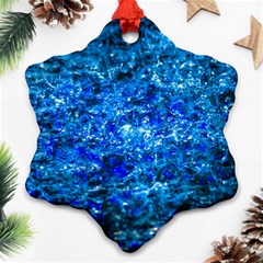 Water Color Navy Blue Ornament (Snowflake)