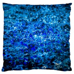 Water Color Navy Blue Large Cushion Case (one Side) by FunnyCow