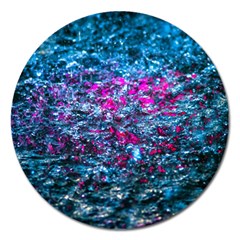 Water Color Violet Magnet 5  (round) by FunnyCow