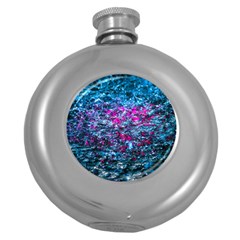 Water Color Violet Round Hip Flask (5 Oz) by FunnyCow