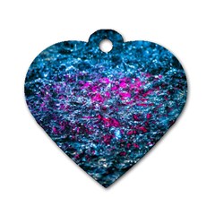 Water Color Violet Dog Tag Heart (two Sides) by FunnyCow