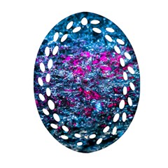 Water Color Violet Ornament (oval Filigree) by FunnyCow