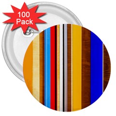 Colorful Stripes 3  Buttons (100 Pack)  by FunnyCow