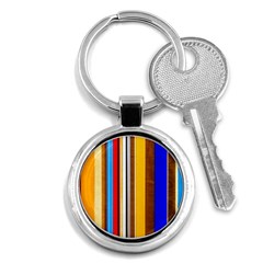 Colorful Stripes Key Chains (round)  by FunnyCow