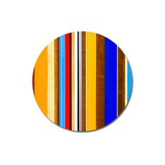 Colorful Stripes Magnet 3  (round) by FunnyCow