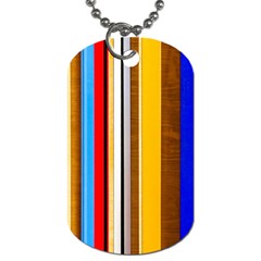 Colorful Stripes Dog Tag (one Side) by FunnyCow