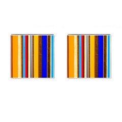 Colorful Stripes Cufflinks (square) by FunnyCow