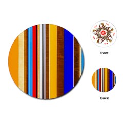 Colorful Stripes Playing Cards (round)  by FunnyCow