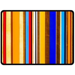 Colorful Stripes Double Sided Fleece Blanket (large)  by FunnyCow