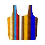 Colorful Stripes Full Print Recycle Bags (M)  Front