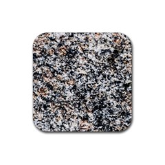 Granite Hard Rock Texture Rubber Coaster (square)  by FunnyCow