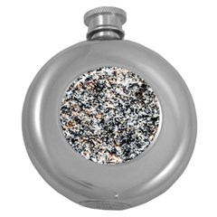 Granite Hard Rock Texture Round Hip Flask (5 Oz) by FunnyCow