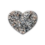 Granite Hard Rock Texture Rubber Coaster (Heart)  Front