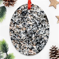 Granite Hard Rock Texture Oval Filigree Ornament (two Sides) by FunnyCow