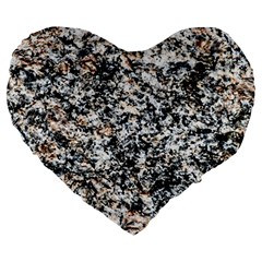 Granite Hard Rock Texture Large 19  Premium Flano Heart Shape Cushions by FunnyCow