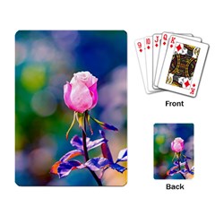 Pink Rose Flower Playing Card by FunnyCow