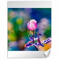 Pink Rose Flower Canvas 12  X 16   by FunnyCow