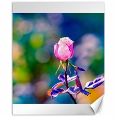 Pink Rose Flower Canvas 16  X 20   by FunnyCow