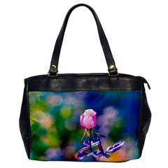 Pink Rose Flower Office Handbags by FunnyCow