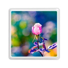 Pink Rose Flower Memory Card Reader (square)  by FunnyCow