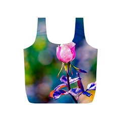 Pink Rose Flower Full Print Recycle Bags (s)  by FunnyCow