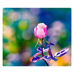 Pink Rose Flower Double Sided Flano Blanket (small)  by FunnyCow