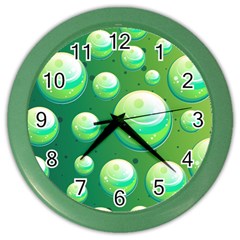 Background Colorful Abstract Circle Color Wall Clocks by Nexatart