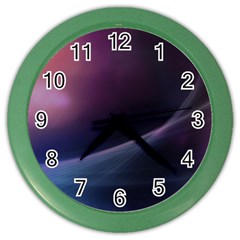 Abstract Form Color Background Color Wall Clocks by Nexatart