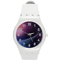 Abstract Form Color Background Round Plastic Sport Watch (m) by Nexatart