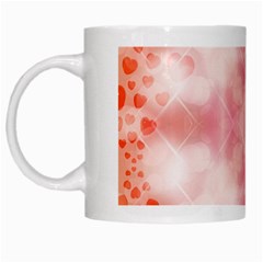 Heart Background Wallpaper Love White Mugs by Nexatart