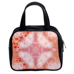 Heart Background Wallpaper Love Classic Handbags (2 Sides) by Nexatart