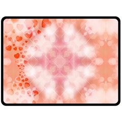 Heart Background Wallpaper Love Fleece Blanket (large)  by Nexatart