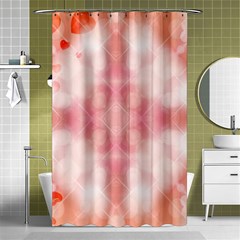 Heart Background Wallpaper Love Shower Curtain 48  X 72  (small)  by Nexatart