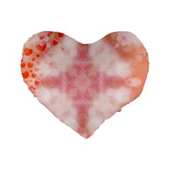 Heart Background Wallpaper Love Standard 16  Premium Flano Heart Shape Cushions by Nexatart