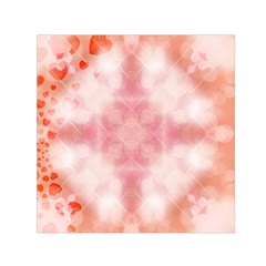 Heart Background Wallpaper Love Small Satin Scarf (square) by Nexatart