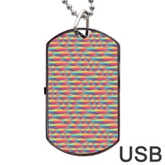 Background Abstract Colorful Dog Tag Usb Flash (two Sides) by Nexatart