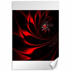 Abstract Curve Dark Flame Pattern Canvas 12  X 18   by Nexatart