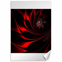 Abstract Curve Dark Flame Pattern Canvas 20  X 30   by Nexatart